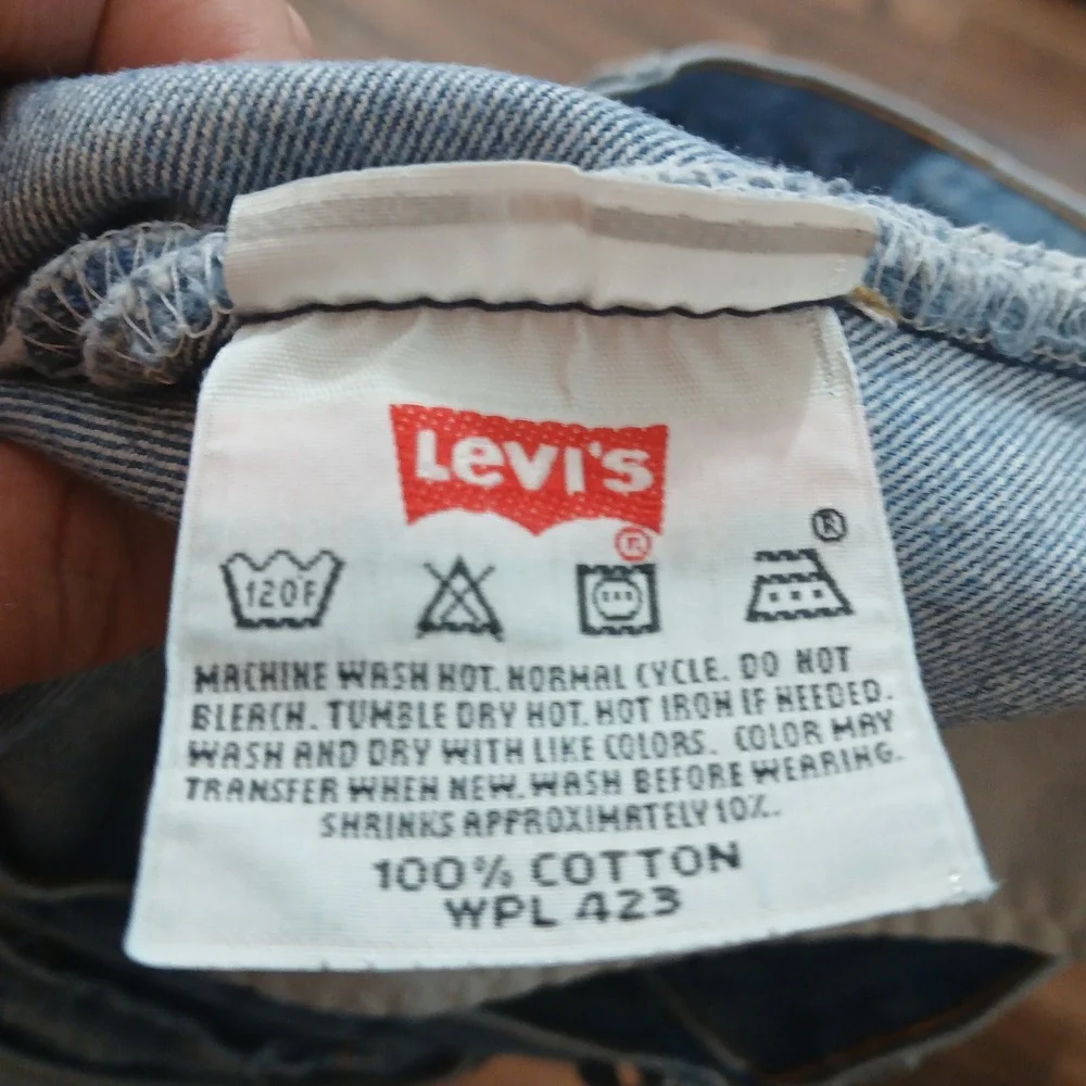 Vintage Levi's 501 Jeans Men 40x34 (FITS 36x30) Blue Button Fly Straight Leg Y2K